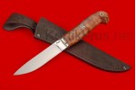 Нож Финский - 2 (сталь Elmax, нейзильбер, стабилизированная карельская береза, мозаичный пин)